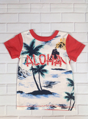 Genuine Kids Red & Green Aloha Top