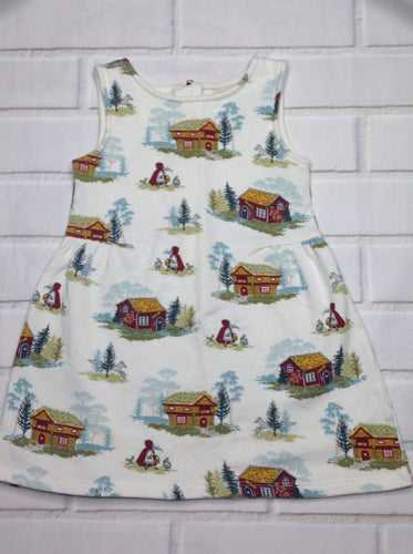 Genuine Kids White & Baby Blue Cottage Dress