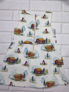 Genuine Kids White & Baby Blue Cottage Dress