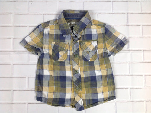 Genuine Kids YELLOW & BLUE Checkered Top