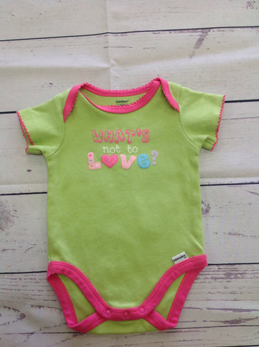 Gerber Green & Pink Top