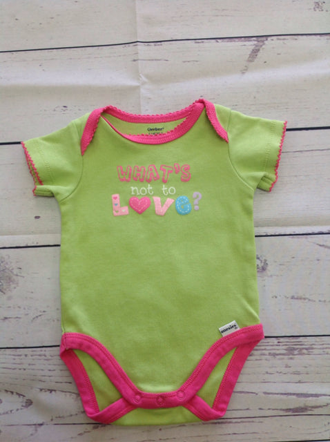 Gerber Green & Pink Top