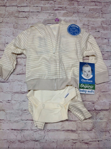 Gerber Organics Beige 3 PC Outfit