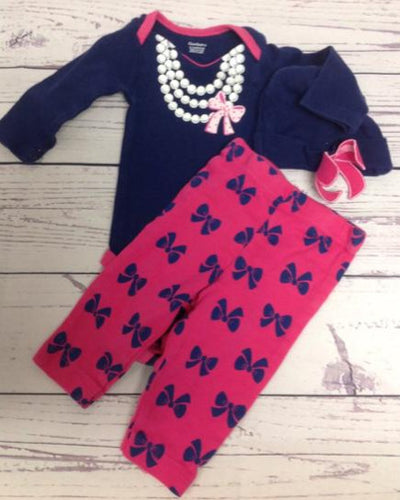 Gerber Pink & Blue 2 PC Outfit