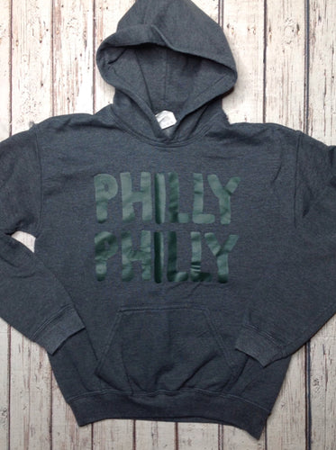 Gildan Gray & Green PULLOVER HOODIE Sweatshirt