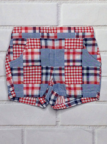 Gymboree Baby Blue & Red Shorts