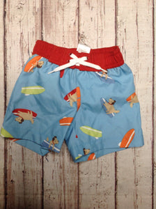 Gymboree Baby Blue & Red Swimwear
