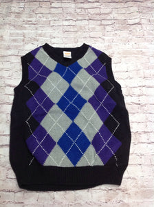Gymboree Black & Purple Argyle Sweater
