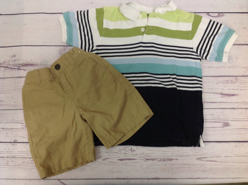 Gymboree Blue & Green Stripe 2 pc set