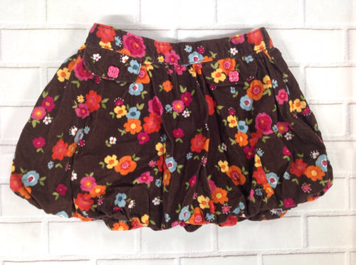Gymboree Brown Print Floral Skirt