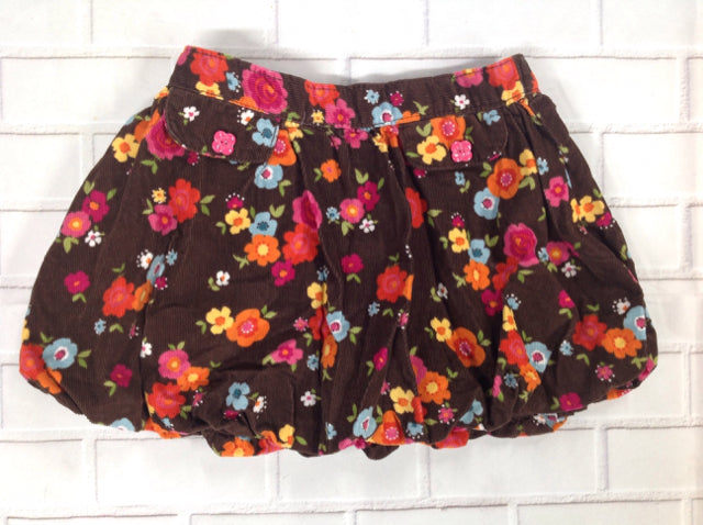 Gymboree Brown Print Floral Skirt