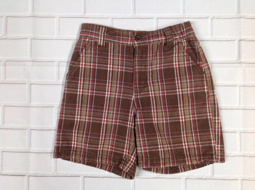Gymboree Brown Print Plaid Shorts
