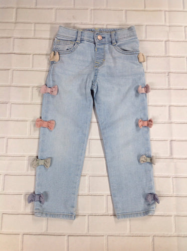 Gymboree Denim Print Bows Jeans