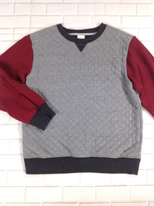 Gymboree GRAY & MAROON Quilted Top