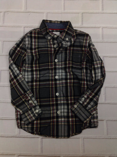 Gymboree GRAY PRINT Plaid Top