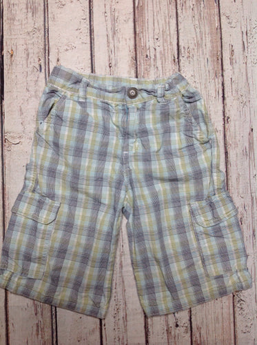 Gymboree Light Blue & Green Plaid Shorts