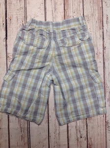 Gymboree Light Blue & Green Plaid Shorts
