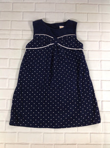 Gymboree Navy Print Polka Dots Dress