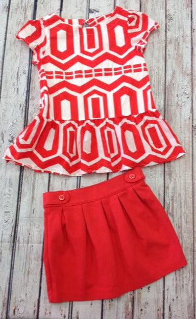Gymboree ORANGE & WHITE 2 PC