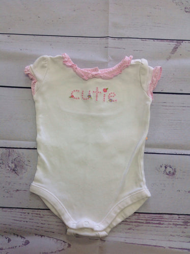 Gymboree Outlet White & Pink Top
