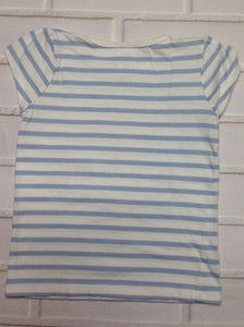 Gymboree White & Baby Blue Top