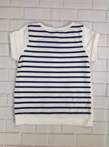 Gymboree White & Navy Top