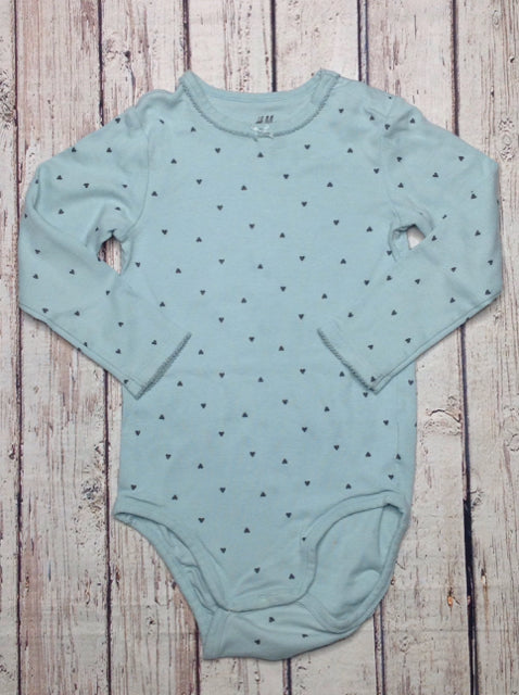 H & M BLUE & BLACK Heart Top
