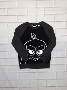H & M Black & Gray Angry Birds Top