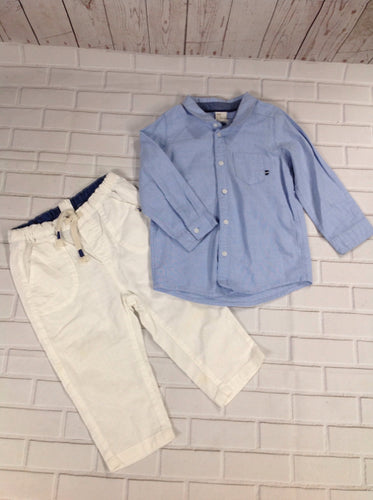 H & M Blue & White 2 PC Outfit