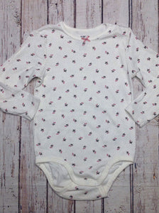 H & M Cream & Pink Floral Top