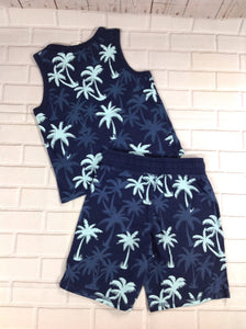 H & M Navy Print 2 PC Outfit