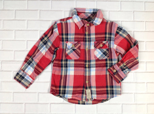 H & M Red Print Top
