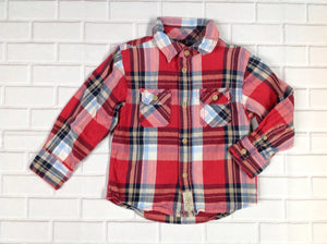 H & M Red Print Top