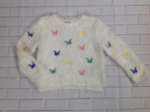 H & M White Print Sweater