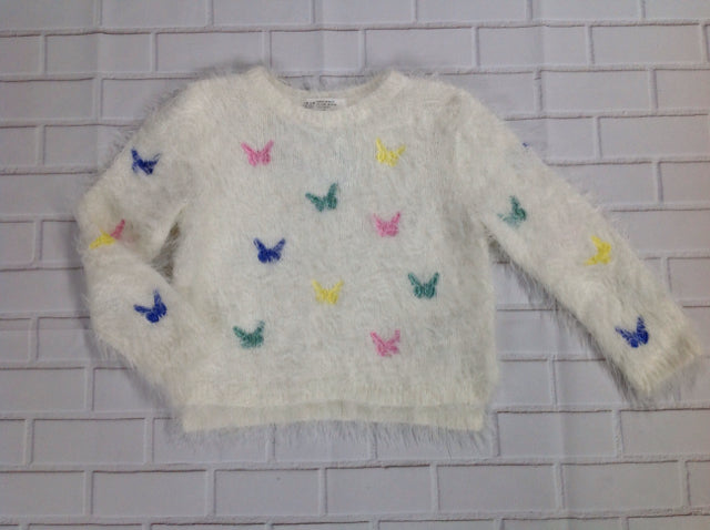 H & M White Print Sweater
