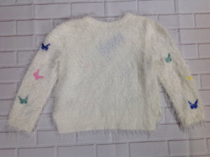 H & M White Print Sweater