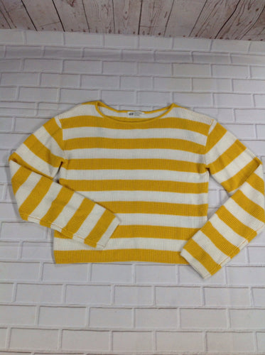H & M Yellow Print Sweater