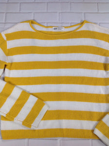 H & M Yellow Print Sweater