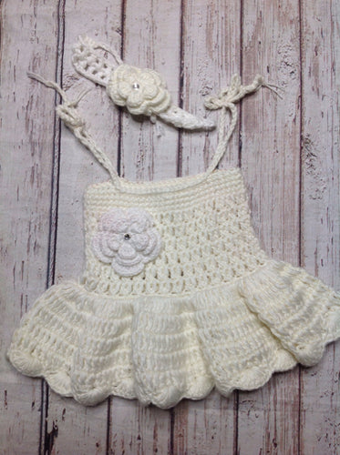 HANDMADE Cream Dress