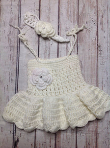 HANDMADE Cream Dress