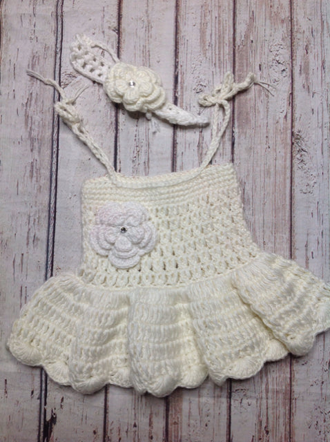 HANDMADE Cream Dress
