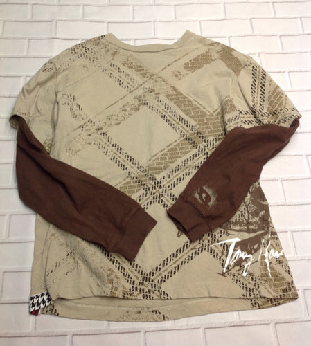 HAWK Beige & Brown Top