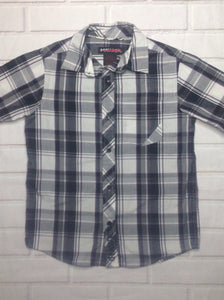 HAWK Black & White Plaid Top