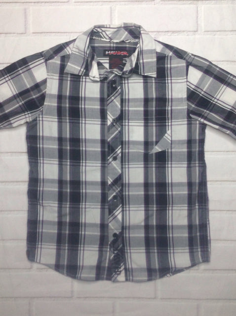 HAWK Black & White Plaid Top