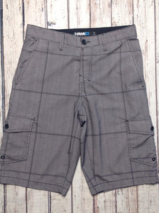 HAWK Gray Plaid Shorts