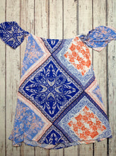 HIPPY LOVE BLUE & ORANGE Top