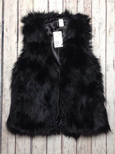 H&MDIVIDED BLACK FUR Vest