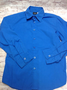 HOLIDAY EDITIONS Blue BUTTON UP Top