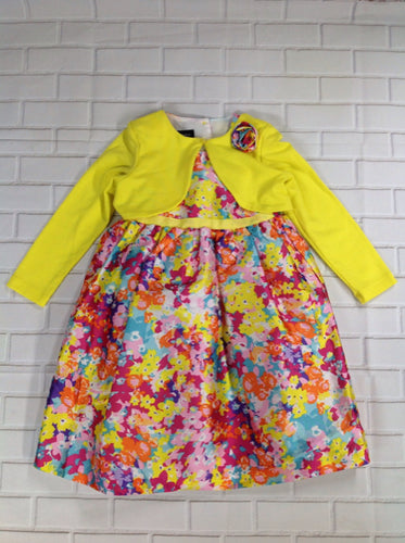 HOLIDAY EDITIONS YELLOW & PINK Dress