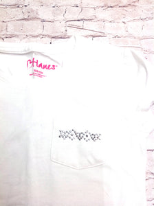 Hanes White & Silver Top